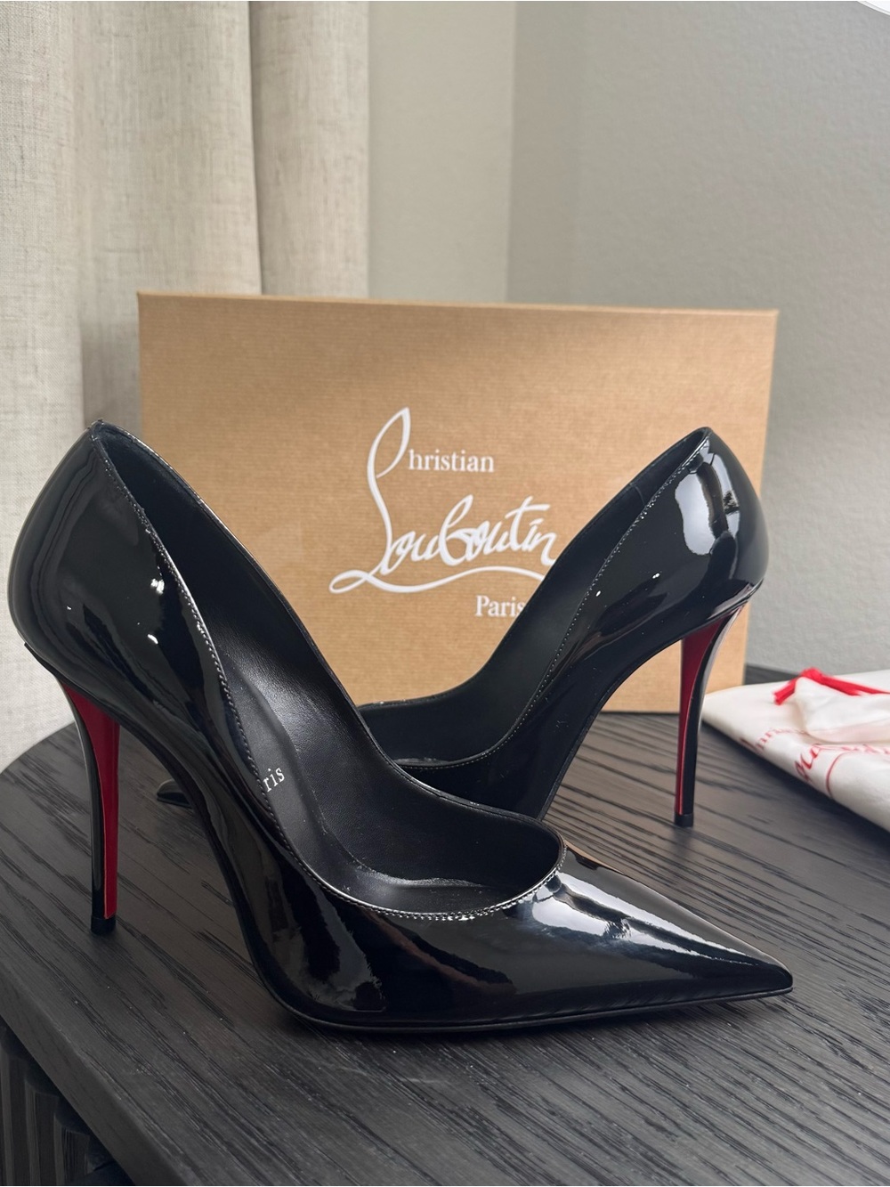 Christian Louboutin Miss Z 100 Pumps Patent Black 38